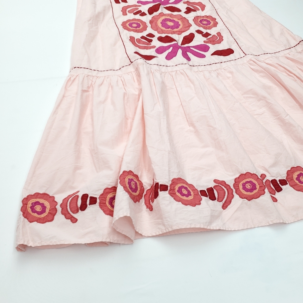 NEW Zara Limited Edition Vibrant Floral Embroidered Cotton Summer Dress Pink XS - Picture 6 of 10